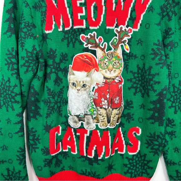 UGLY CHRISTMAS SWEATER crewneck pullover sweater P11 - Picture 5 of 6